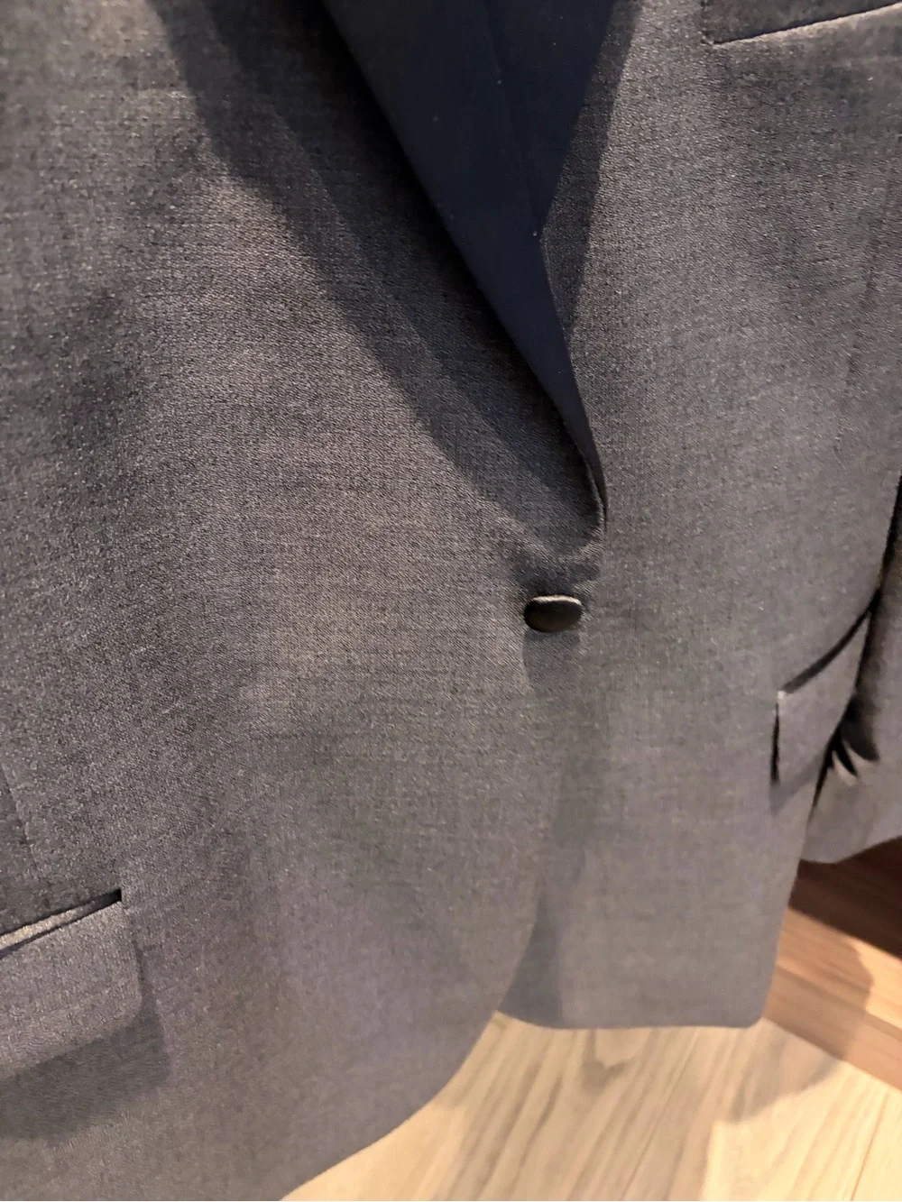 Jos. A. Bank Gray Blazer with Black Satin Shawl Lapel set.